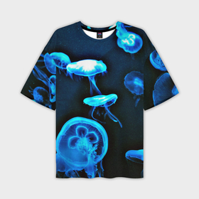 Мужская футболка oversize 3D с принтом Meduse ,  |  | вода | медузы | море | морские | океан