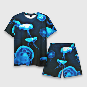 Мужской костюм с шортами 3D с принтом Meduse ,  |  | вода | медузы | море | морские | океан