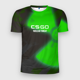 Мужская футболка 3D спортивная с принтом cs:go - Nuclear Threat в Петрозаводске, 100% полиэстер с улучшенными характеристиками | приталенный силуэт, круглая горловина, широкие плечи, сужается к линии бедра | cs | csgo | go | зеленый | кс | радиация