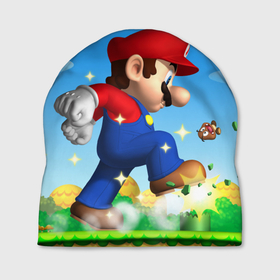 Шапка 3D с принтом Mario , 100% полиэстер | универсальный размер, печать по всей поверхности изделия | nintendo | марио | нинтендо
