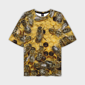 Мужская футболка oversize 3D с принтом Пчела в Белгороде,  |  | Тематика изображения на принте: лето | мед | насекомые | оса | природа | пчелы | шмель