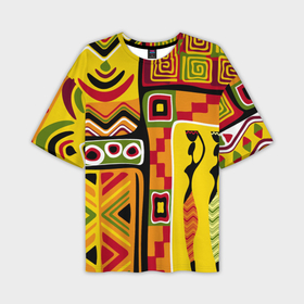 Мужская футболка oversize 3D с принтом Африка Africa ,  |  | орнамент | этнический | этно | яркий