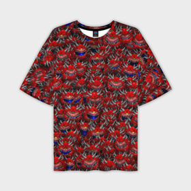 Мужская футболка oversize 3D с принтом Какодемоны pixel art ,  |  | Тематика изображения на принте: doom | демон | дум