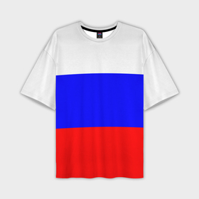 Мужская футболка oversize 3D с принтом Россия ,  |  | народный | россия | русский | страны | триколор | флаг