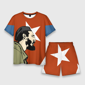 Мужской костюм с шортами 3D с принтом Куба   Фидель в Петрозаводске,  |  | che | patria o muerte | кастро | куба | о.м.с.к. | революция | ссср | фидель | фидель кастро