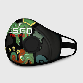 Маска из неопрена с принтом cs:go - Fire Serpent (Огненный змей) в городе Новоалтайск, неопрен 100% | Форма огибающая нос. Резинки для ушей с дополнительной резинкой на затылке. Клапан для выдоха для активного дыхания при занятиях спортом. Эластичный материал маски и окантовки для лучшего растяжения и прилегания маски.  | ak | cs | csgo | fire | seprent | го | змей | кс | огненный | тайное