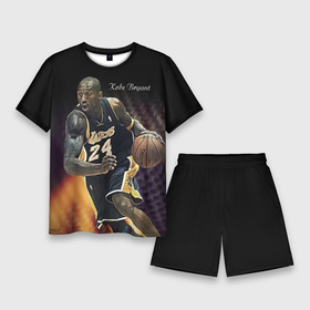 Мужской костюм с шортами 3D с принтом Kobe Bryant ,  |  | Тематика изображения на принте: kobe bryant | lakers | los angeles lakers | nba. | баскетбол | баскетболист | коби брайант | лайкерс | лос анджелес лейкерс | нба