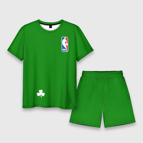Мужской костюм с шортами 3D с принтом Boston Celtics в Новосибирске,  |  | Тематика изображения на принте: boston celtics | бостон | бостон селтикс | нба | селтикс
