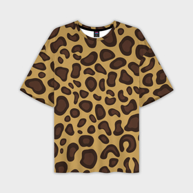Мужская футболка oversize 3D с принтом Шкура настоящего леопарда в Екатеринбурге,  |  | 