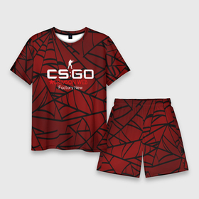 Мужской костюм с шортами 3D с принтом cs:go   Crimson Web Style Factory New (Кровавая паутина | Прям с завода) в Екатеринбурге,  |  | blood | crimson | cs | csgo | web | го | кровь | кс | паутина