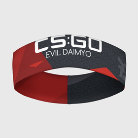 Повязка на голову 3D с принтом cs:go   Evil Daimyo style (Злобный Дайме) ,  |  | cs | csgo | daimyo | m4a4 | го.evil | дайме | злобный | кс