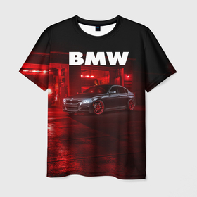 Мужская футболка 3D с принтом BMW в Курске, 100% полиэфир | прямой крой, круглый вырез горловины, длина до линии бедер | bmw | авто | автомобиль | бмв | бумер | водитель | гараж | машина | тачка