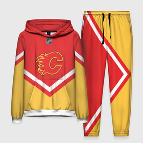 Мужской костюм с толстовкой 3D с принтом Calgary Flames эмблема ,  |  | 