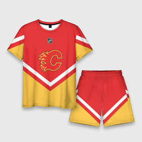 Мужской костюм с шортами 3D с принтом Calgary Flames эмблема ,  |  | 