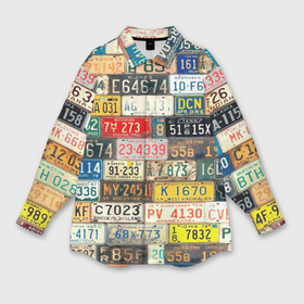 Мужская рубашка oversize 3D с принтом Автомобильные номера мира в Кировске,  |  | Тематика изображения на принте: art | collage | country | number | retro | road | world | автомобильные | искусство | коллаж | мир | номера | ретро | страны