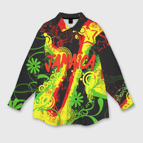 Мужская рубашка oversize 3D с принтом Ямайка   музыка регги в Санкт-Петербурге,  |  | регги | цветы | яркий