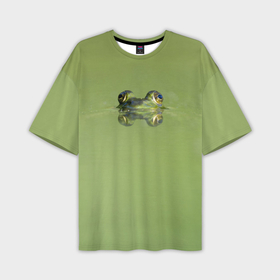 Мужская футболка oversize 3D с принтом Лягушка ,  |  | болото | жаба | животные | лягушка