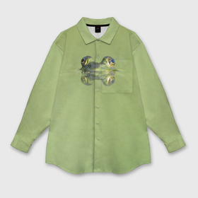 Мужская рубашка oversize 3D с принтом Лягушка ,  |  | болото | жаба | животные | лягушка