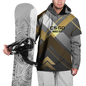 Накидка на куртку 3D с принтом cs:go - Bronze Deco style (Бронзовая декорация) , 100% полиэстер |  | bronze deco | csgo | desert eagle | бронзовая декорация | ксго