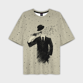 Мужская футболка oversize 3D с принтом Музыкальный самоубийца ,  |  | gentleman | hipster | mister | music | note | sound | джентльмен | звук | меломан | мистер | мужчина | музыка | ноты | оружие | пистолет | хипстер | шляпа