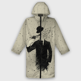 Мужской дождевик 3D с принтом Музыкальный самоубийца в Тюмени,  |  | gentleman | hipster | mister | music | note | sound | джентльмен | звук | меломан | мистер | мужчина | музыка | ноты | оружие | пистолет | хипстер | шляпа