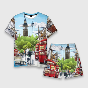 Мужской костюм с шортами 3D с принтом Улицы Лондона в Курске,  |  | Тематика изображения на принте: city | england | london | united kingdom | англия | великобритания | город | лондон