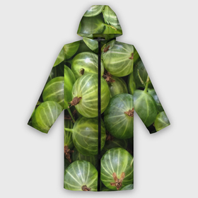 Мужской дождевик 3D с принтом Крыжовник ,  |  | еда | зеленый | крыжовник | растения | текстура | фрукты | ягоды