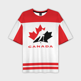 Мужская футболка oversize 3D с принтом Team Canada в Екатеринбурге,  |  | 2017 | canada | team | teamcanada | канада | мира | россия | хоккей | чемпионат | чм2017