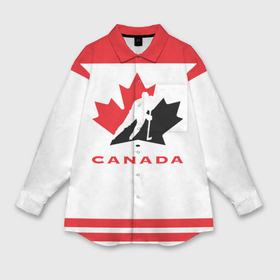 Мужская рубашка oversize 3D с принтом Team Canada ,  |  | Тематика изображения на принте: 2017 | canada | team | teamcanada | канада | мира | россия | хоккей | чемпионат | чм2017