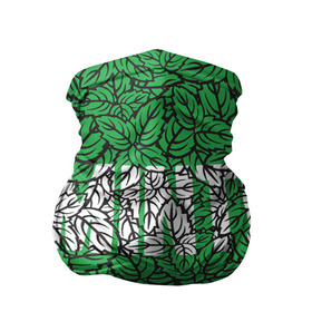 Бандана-труба 3D с принтом Mint - Мята в Курске, 100% полиэстер, ткань с особыми свойствами — Activecool | плотность 150‒180 г/м2; хорошо тянется, но сохраняет форму | 420 | buds | mint | зеленый | зелень | листья | мята | мятный | природа | раста | растаман | текстура | узор | шишки