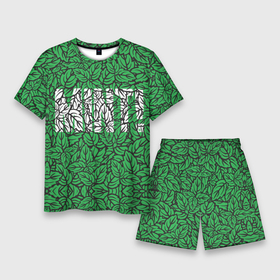 Мужской костюм с шортами 3D с принтом Mint   Мята в Санкт-Петербурге,  |  | Тематика изображения на принте: 420 | buds | mint | зеленый | зелень | листья | мята | мятный | природа | раста | растаман | текстура | узор | шишки