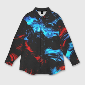 Мужская рубашка oversize 3D с принтом Жидкие краски в Новосибирске,  |  | Тематика изображения на принте: 3d | абстракция | волны | другие | жидкие краски | краска | линии | оптические | полосы | прикольные | разводы | узоры | фрактал | цветные | яркие