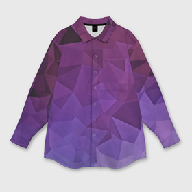 Мужская рубашка oversize 3D с принтом Фиолетовые грани в Тюмени,  |  | Тематика изображения на принте: abstract | abstraction | color | geometry | mirror | polygon | абстракция | геометрия | грани | линии | полигоны | сочетания | стекло | треугольники