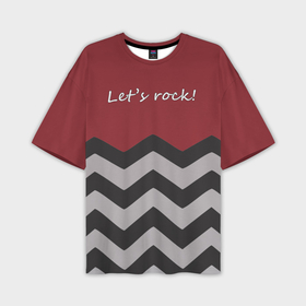 Мужская футболка oversize 3D с принтом Lets rock в Новосибирске,  |  | lets rock | twin peaks | давайте сделаем это | даян | даяна | диана | дэвид линч | карлик | твин пикс