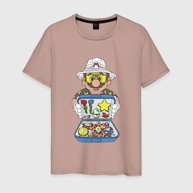 Мужская футболка хлопок с принтом Марио в Тюмени, 100% хлопок | прямой крой, круглый вырез горловины, длина до линии бедер, слегка спущенное плечо. | бонусы | грибы | денди | звезда | игра | молоток | перо | сега | цветы | чемодан | яйцо
