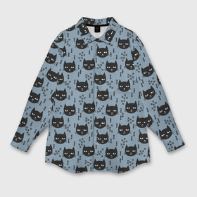 Мужская рубашка oversize 3D с принтом Хипстер коты 2 в Санкт-Петербурге,  |  | Тематика изображения на принте: cat | cat heads | felix | hipster | kitty | голова животного | голова кота | кот | котенок | котик | коты | кошка | милые котятки | с котами | треугольники | усатый полосатый | хипстер | черный кот