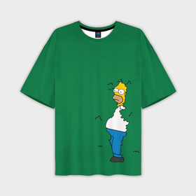 Мужская футболка oversize 3D с принтом Green ,  |  | Тематика изображения на принте: homer | simpsons | гомер | симпсон | симпсоны