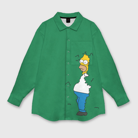 Мужская рубашка oversize 3D с принтом Green в Кировске,  |  | Тематика изображения на принте: homer | simpsons | гомер | симпсон | симпсоны