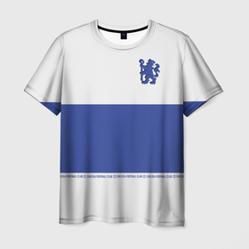 Мужская футболка 3D с принтом Chelsea - Premium,Season 2018 , 100% полиэфир | прямой крой, круглый вырез горловины, длина до линии бедер | челси