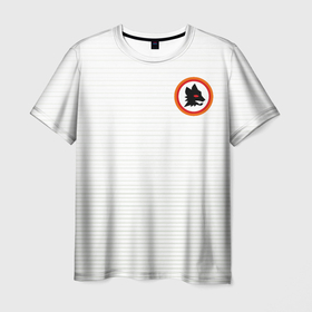 Мужская футболка 3D с принтом A S Roma - WHITE N 98 в Новосибирске, 100% полиэфир | прямой крой, круглый вырез горловины, длина до линии бедер | 0x000000123 | as roma | roma | рим | рома