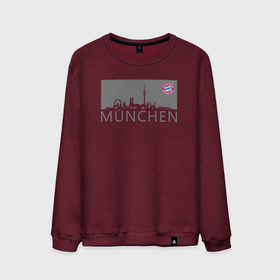 Мужской свитшот хлопок с принтом Bayern Munchen - Munchen City grey (2018) в Санкт-Петербурге, 100% хлопок |  | bayern munchen | fcb | football | бавария мюнхен