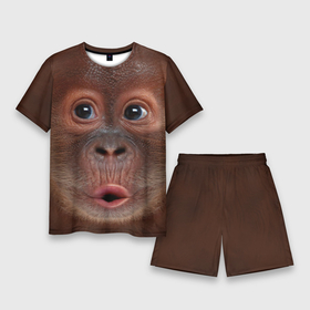 Мужской костюм с шортами 3D с принтом Орангутанг BigFace в Петрозаводске,  |  | Тематика изображения на принте: bigface | глаза | голова | животные | лицо | обезьяна | орангутанг | рот