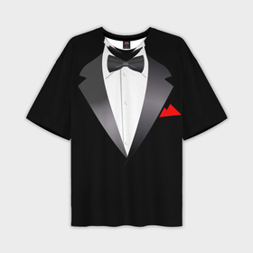 Мужская футболка oversize 3D с принтом Смокинг в Курске,  |  | Тематика изображения на принте: жених | муж | свадьба | смокинг | смокинг для жениха