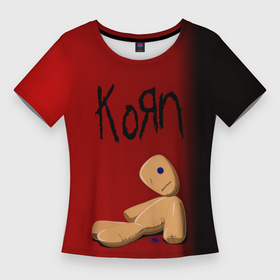 Женская футболка 3D Slim с принтом Korn ,  |  | korn | koяn | альтернативный | арвизу | гранж | грув | группа | дэвис | корн | коян | лузье | манки | метал | музыка | нюметал | панк | песни | рок | уэлч | филди | филипп | хэд | шаффер