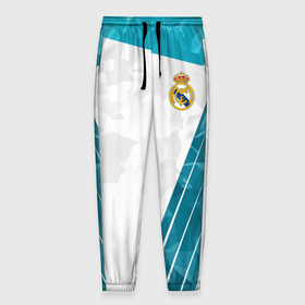 Мужские брюки 3D с принтом Реал Мадрид Real Madrid в Белгороде, 100% полиэстер | манжеты по низу, эластичный пояс регулируется шнурком, по бокам два кармана без застежек, внутренняя часть кармана из мелкой сетки | fc | real madrid | реал мадрид | спорт | спортивные | фк | футбол | футбольный клуб