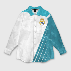 Мужская рубашка oversize 3D с принтом Реал Мадрид Real Madrid в Петрозаводске,  |  | Тематика изображения на принте: fc | real madrid | реал мадрид | спорт | спортивные | фк | футбол | футбольный клуб