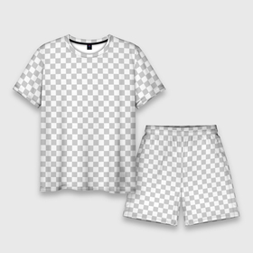 Мужской костюм с шортами 3D с принтом Прозрачность из редактора   паттерн квадратиков в Курске,  |  | opacity | photoshop | transparent | белый | дизайнер | квадратики | клетки | паттрен | прозрачный | серый | фотошоп