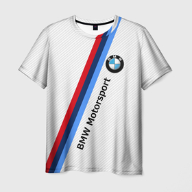Мужская футболка 3D с принтом BMW motorsport carbon БМВ , 100% полиэфир | прямой крой, круглый вырез горловины, длина до линии бедер | bmw | bmw motorsport | bmw performance | carbon | m | motorsport | performance | sport | бмв | карбон | моторспорт | спорт