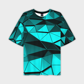 Мужская футболка oversize 3D с принтом Metalic collection в Санкт-Петербурге,  |  | abstraction | geometry | polygon | абстракция | геометрия | грань | краски | кубик | кубики | линии | мозаика | полигон | разноцветные | ребро | текстура | тени | узор