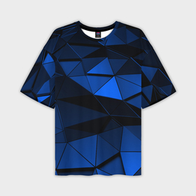 Мужская футболка oversize 3D с принтом Blue abstraction collection в Белгороде,  |  | abstraction | geometry | polygon | абстракция | геометрия | грань | краски | кубик | кубики | линии | мозаика | полигон | разноцветные | ребро | текстура | тени | узор